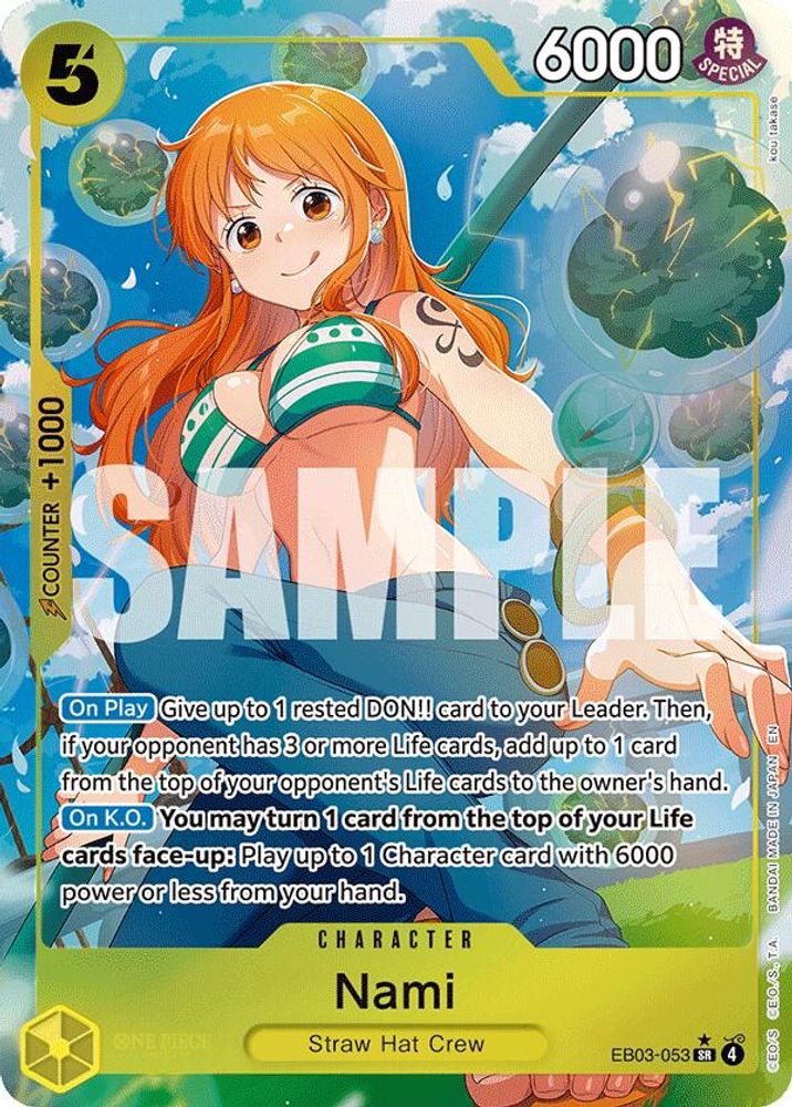 Nami (053) (Alternate Art) EB03-053 Extra Booster: One Piece Heroines Edition One Piece Foil NM
