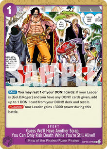 Guess We'll Have Another Scrap. You Can Only Risk Death While You're Still Alive!! OP13-075 Carrying On His Will One Piece NM