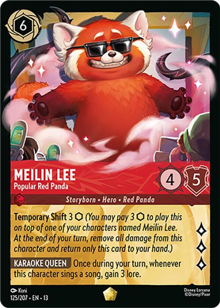 Meilin Lee - Popular Red Panda 125/204 Legendary Attack of the Vine! Lorcana NM