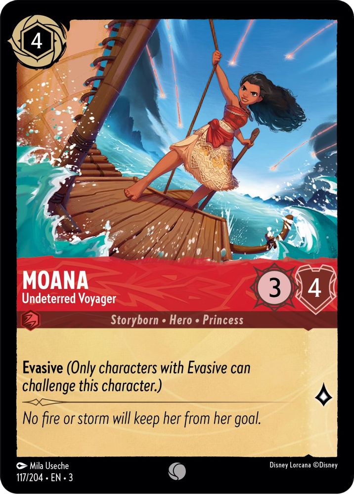 Moana - Undeterred Voyager 117/204 Common Into the Inklands Lorcana Near Mint