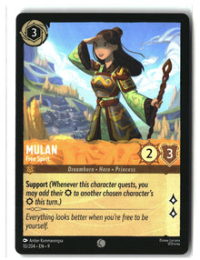 Mulan - Free Spirit 10/204 Common Fabled Lorcana Lightly Played