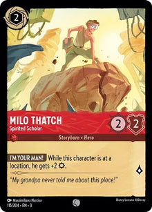 Milo Thatch - Spirited Scholar 115/204 Common Into the Inklands Lorcana NM