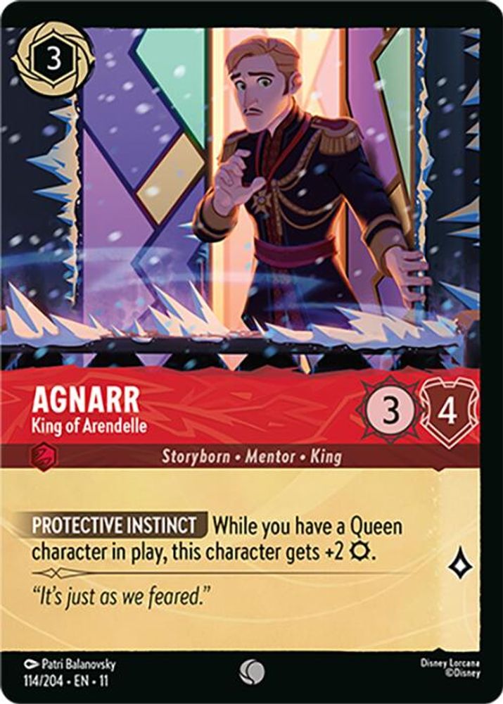 Agnarr - King of Arendelle (Foil) 114/204 Winterspell Lorcana Cold Foil NM