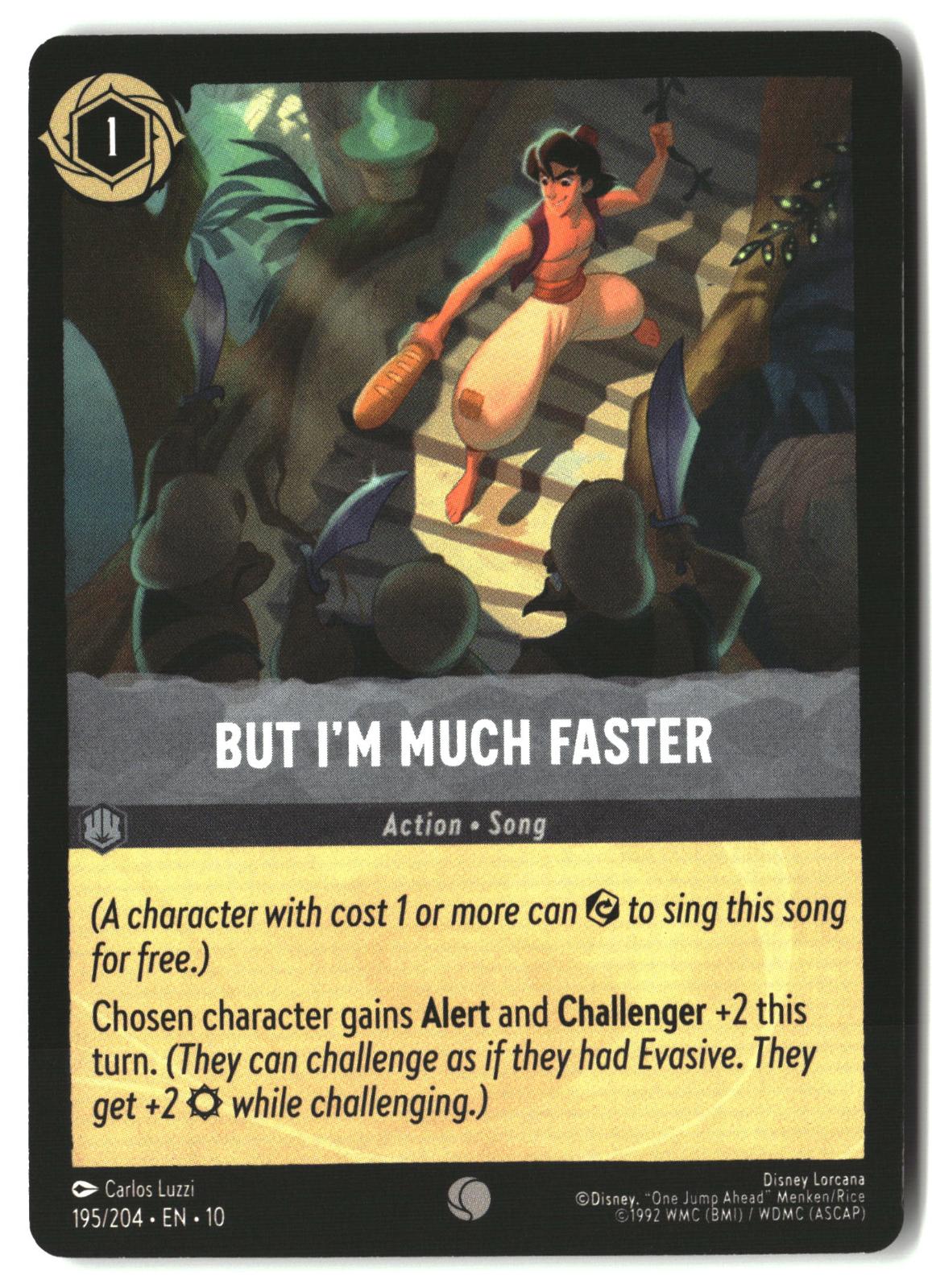 But I'm Much Faster 195/204 Common Whispers in the Well Lorcana Lightly Played