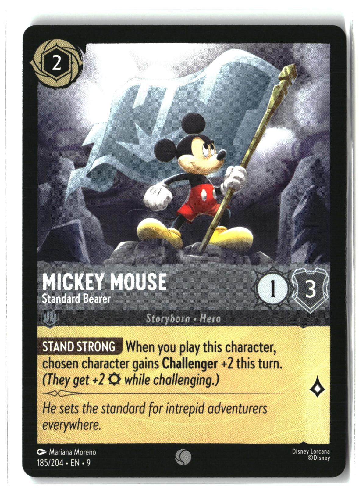 Mickey Mouse - Standard Bearer 185/204 Common Fabled Lorcana Lightly Played