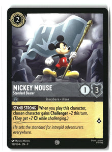 Mickey Mouse - Standard Bearer 185/204 Common Fabled Lorcana Lightly Played