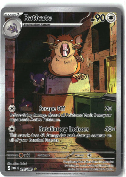 Raticate 099/088 Holo Illustration Rare Perfect Order Pokemon Holo Near Mint