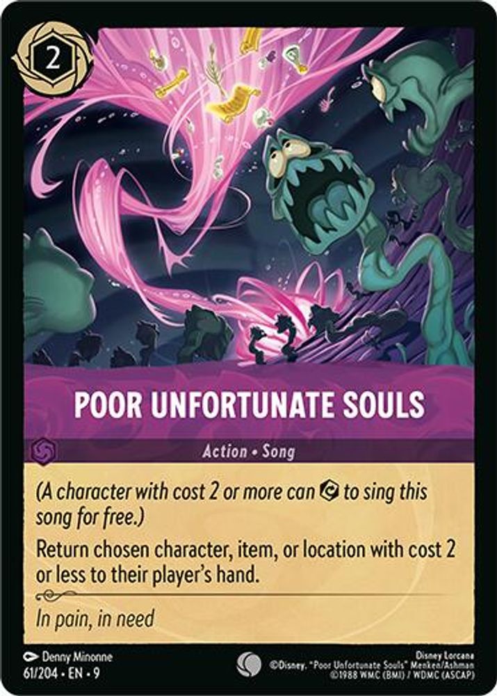 Poor Unfortunate Souls 61/204 Common Fabled Lorcana Near Mint