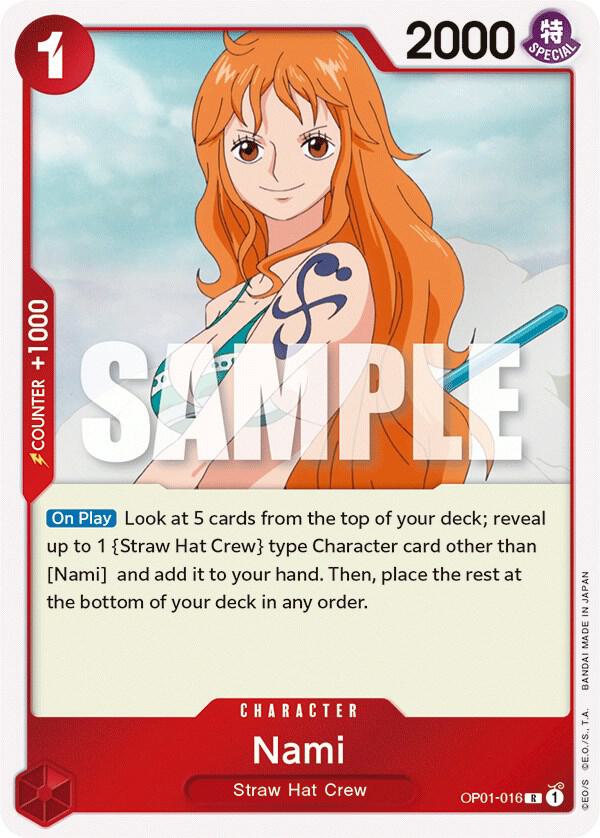 Nami OP01-016 Rare Romance Dawn One Piece Foil Near Mint