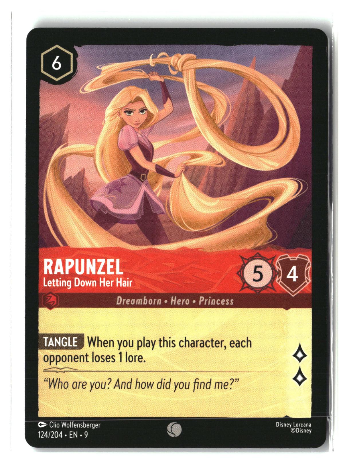 Rapunzel - Letting Down Her Hair 124/204 Common Fabled Lorcana Lightly Played