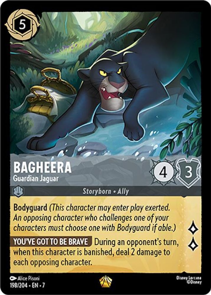 Bagheera - Guardian Jaguar 198/204 Legendary Archazia's Island Lorcana Near Mint