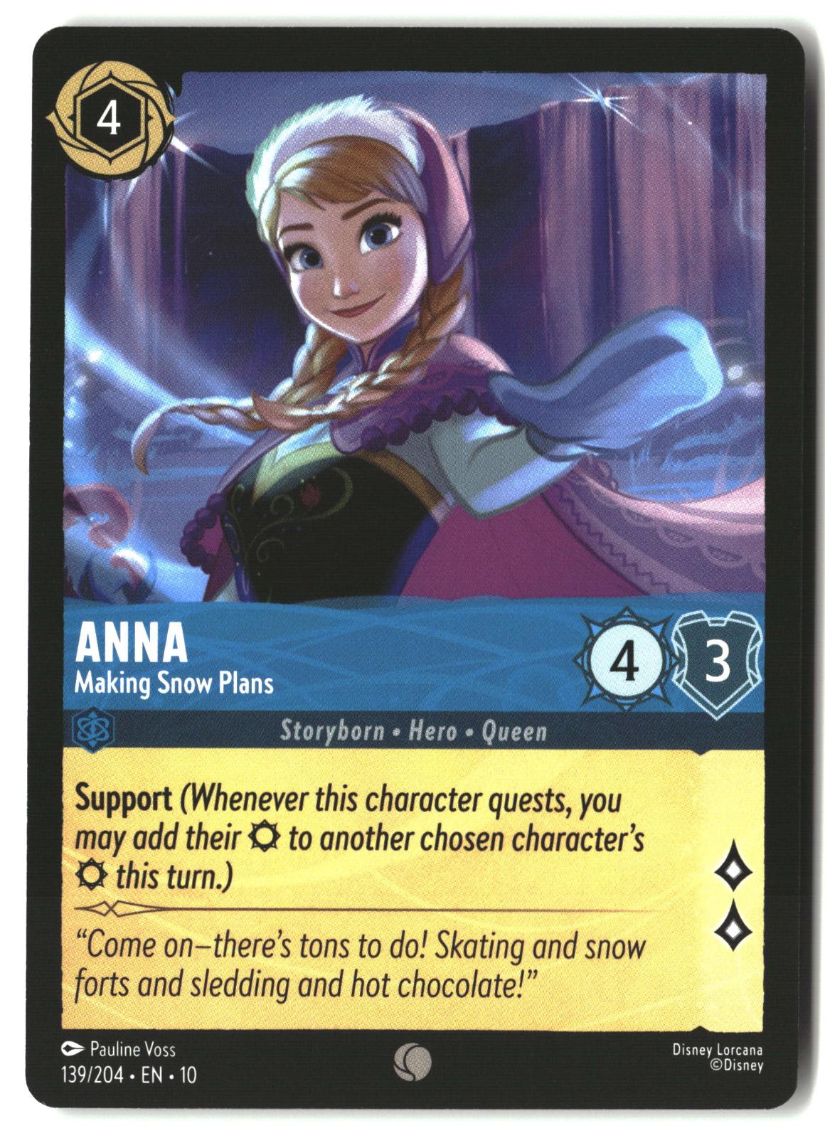 Anna - Making Snow Plans 139/204 Common Whispers in the Well Lorcana LP