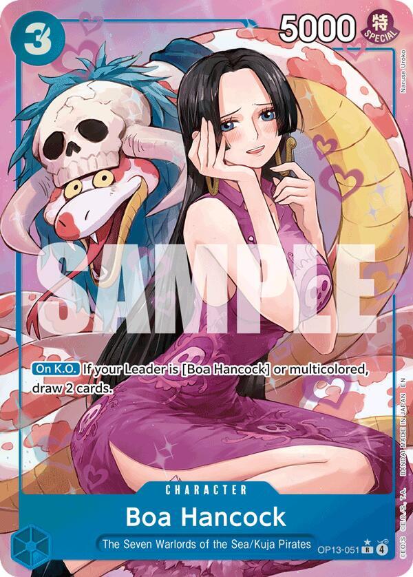 Boa Hancock (Alternate Art) OP13-051 Rare Carrying On His Will One Piece Foil NM