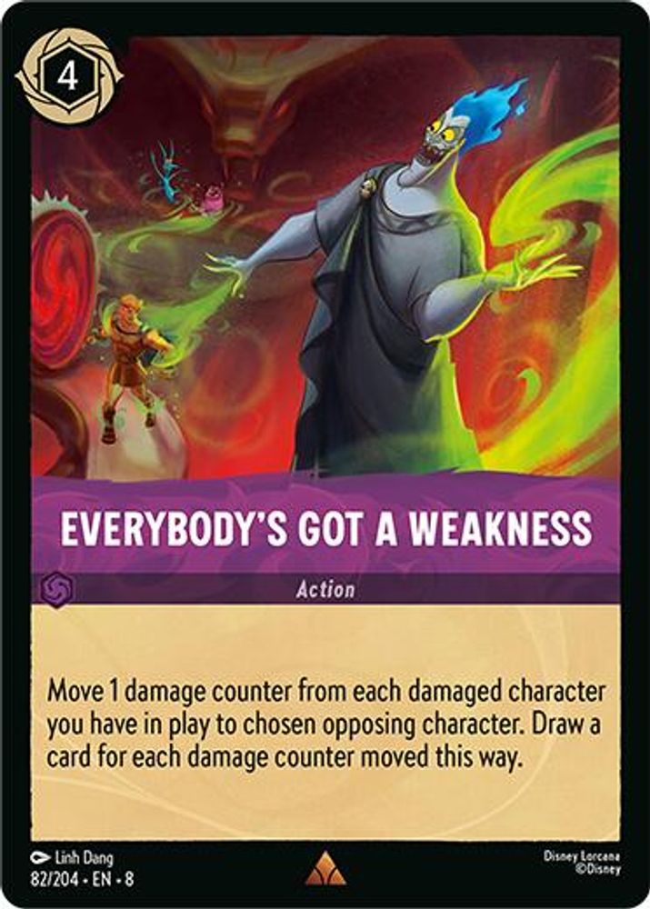 Everybody's Got A Weakness 82/204 Rare Reign of Jafar Lorcana Near Mint