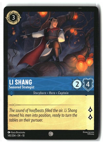Li Shang - Seasoned Strategist 145/204 Common Whispers in the Well Lorcana LP