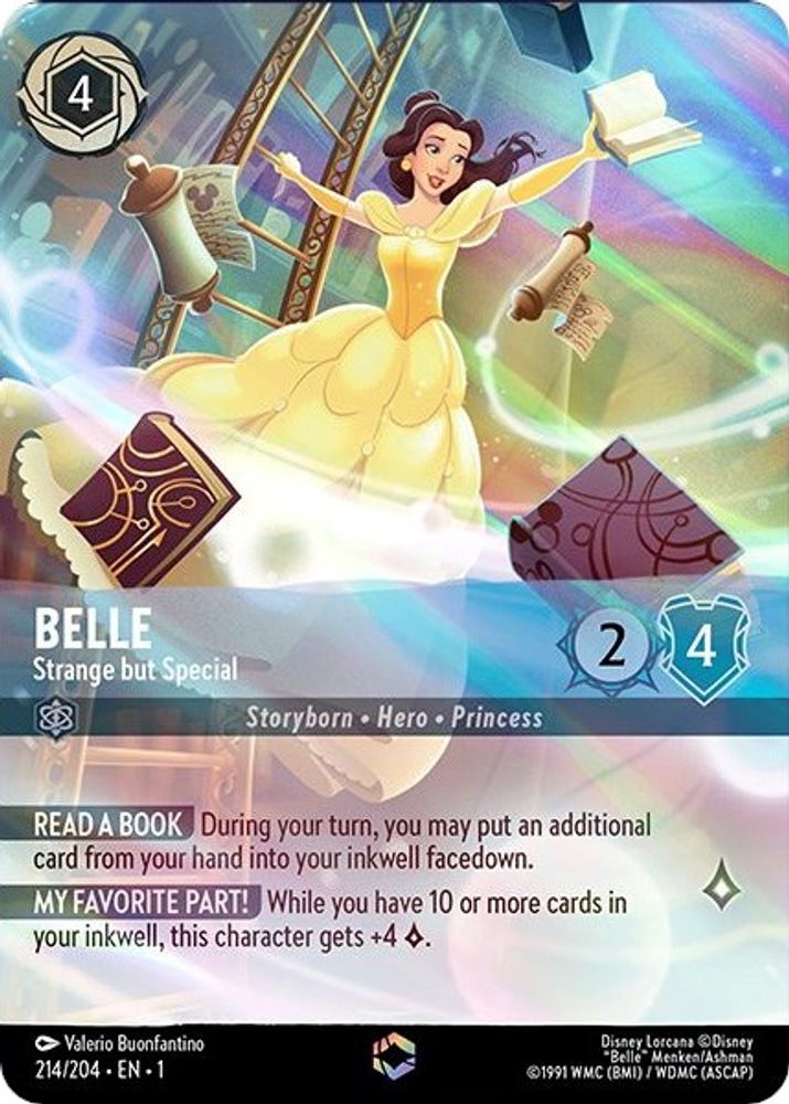 Belle - Strange but Special (Enchanted) 214/204 The First Chapter Lorcana Holo