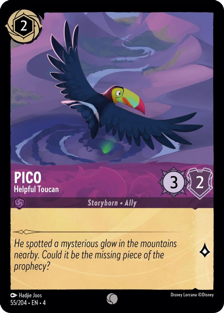 Pico - Helpful Toucan 55/204 Common Ursula's Return Lorcana Near Mint