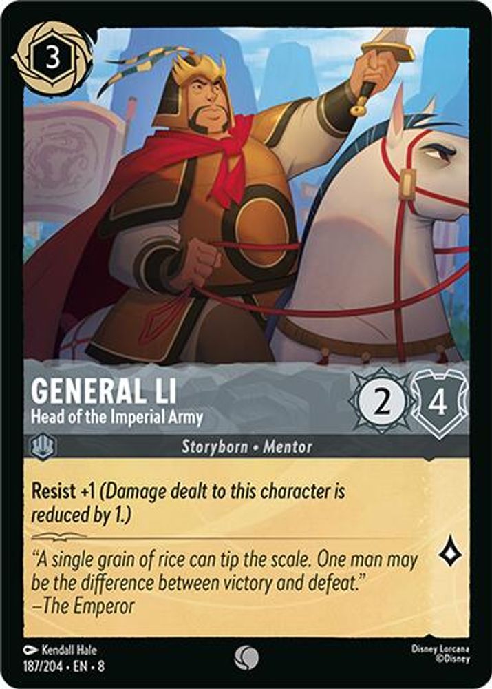 General Li - Head of the Imperial Army 187/204 Common Reign of Jafar Lorcana NM