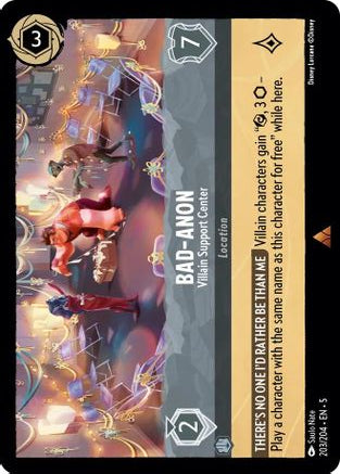 Bad-Anon - Villain Support Center 203/204 Rare Shimmering Skies Lorcana NM