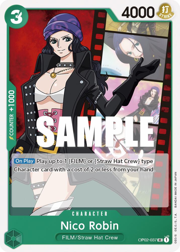 Nico Robin OP02-037 Uncommon Paramount War One Piece Near Mint