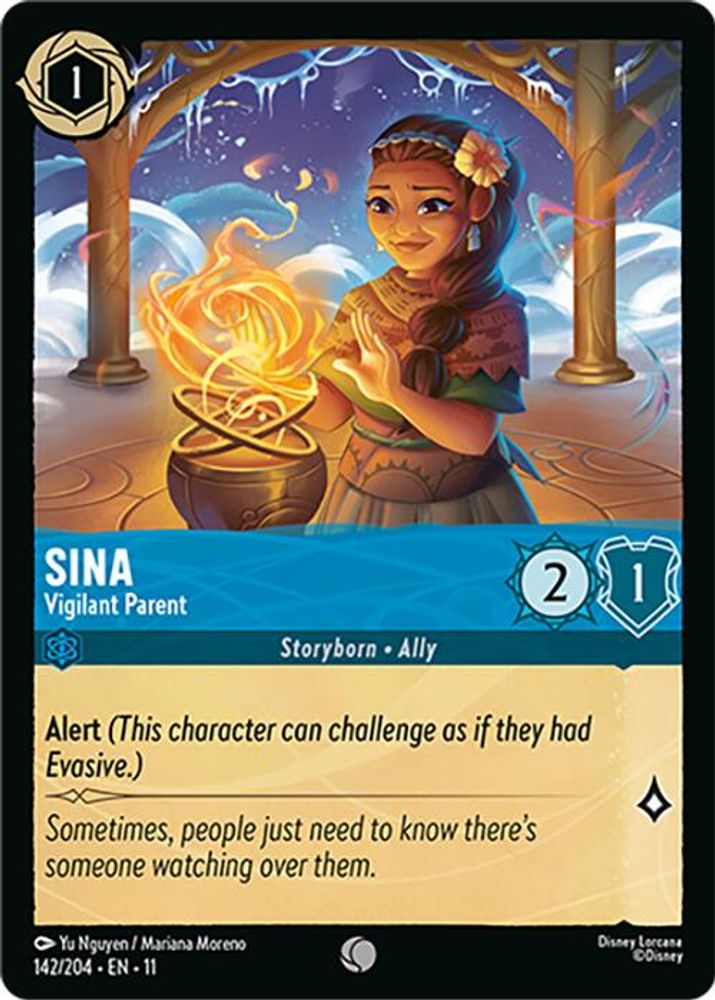 Sina - Vigilant Parent 142/204 Common Winterspell Lorcana Near Mint