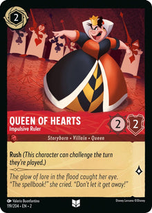 Queen of Hearts - Impulsive Ruler 119/204 Rise of the Floodborn Lorcana NM