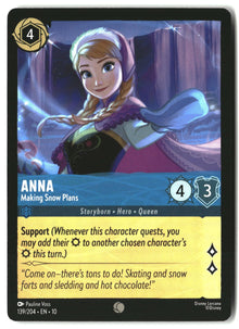 Anna - Making Snow Plans 139/204 Common Whispers in the Well Lorcana LP