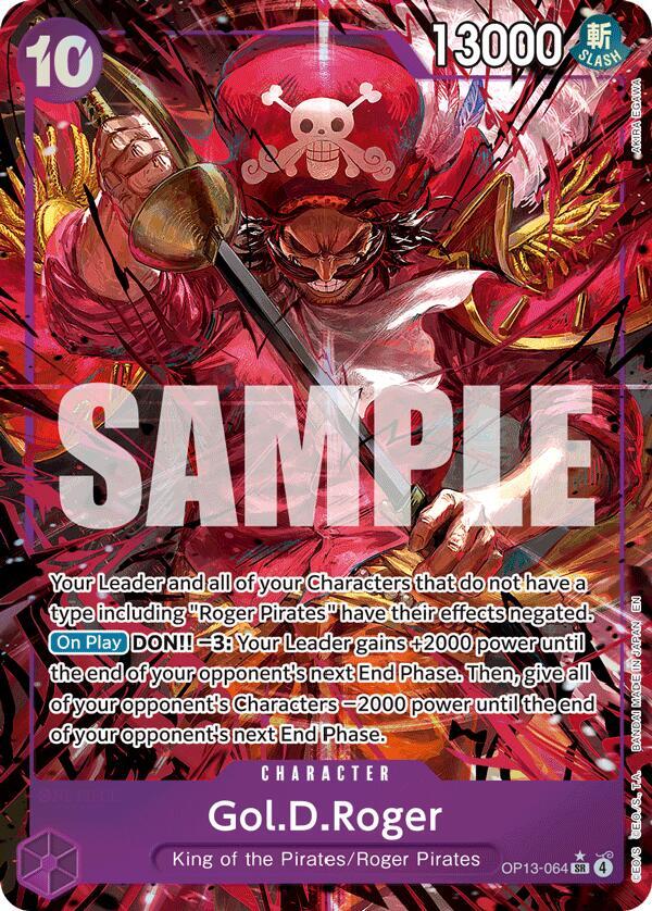 Gol.D.Roger (064) (Alternate Art) OP13-064 Carrying On His Will One Piece Foil NM
