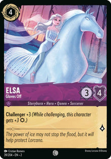Elsa - Gloves Off (Errata Version) 39/204 Rise of the Floodborn Lorcana NM