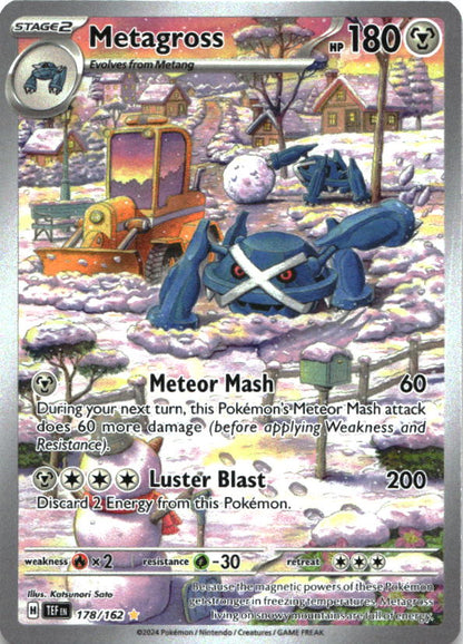Metagross 178/162 Illustration Rare Temporal Forces Pokemon Lightly Played
