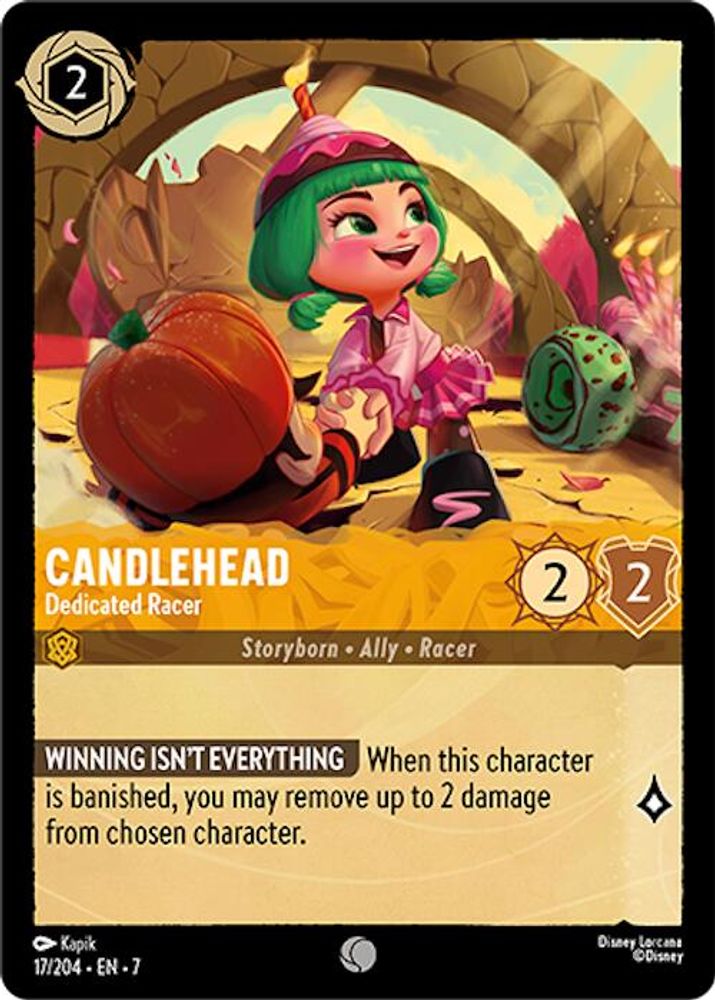Candlehead - Dedicated Racer 17/204 Common Archazia's Island Lorcana Near Mint