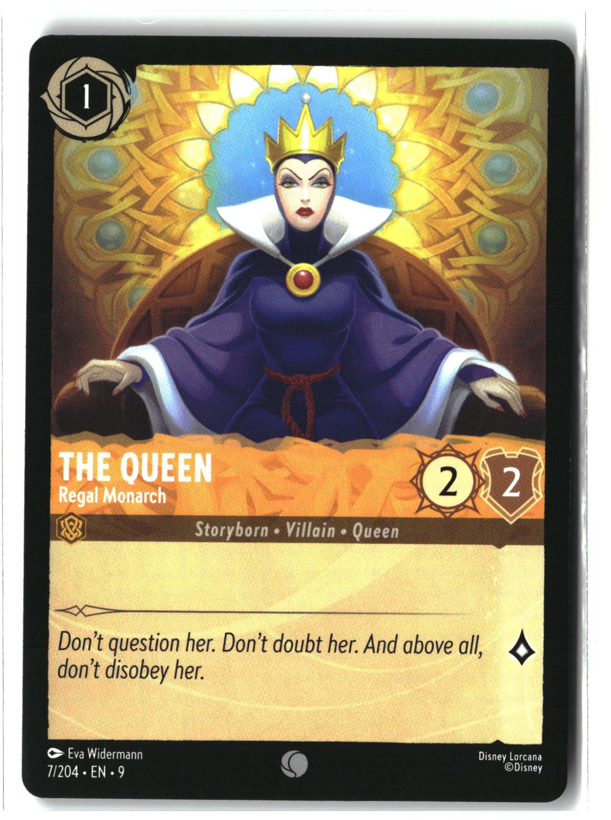 The Queen - Regal Monarch 7/204 Common Fabled Lorcana Lightly Played
