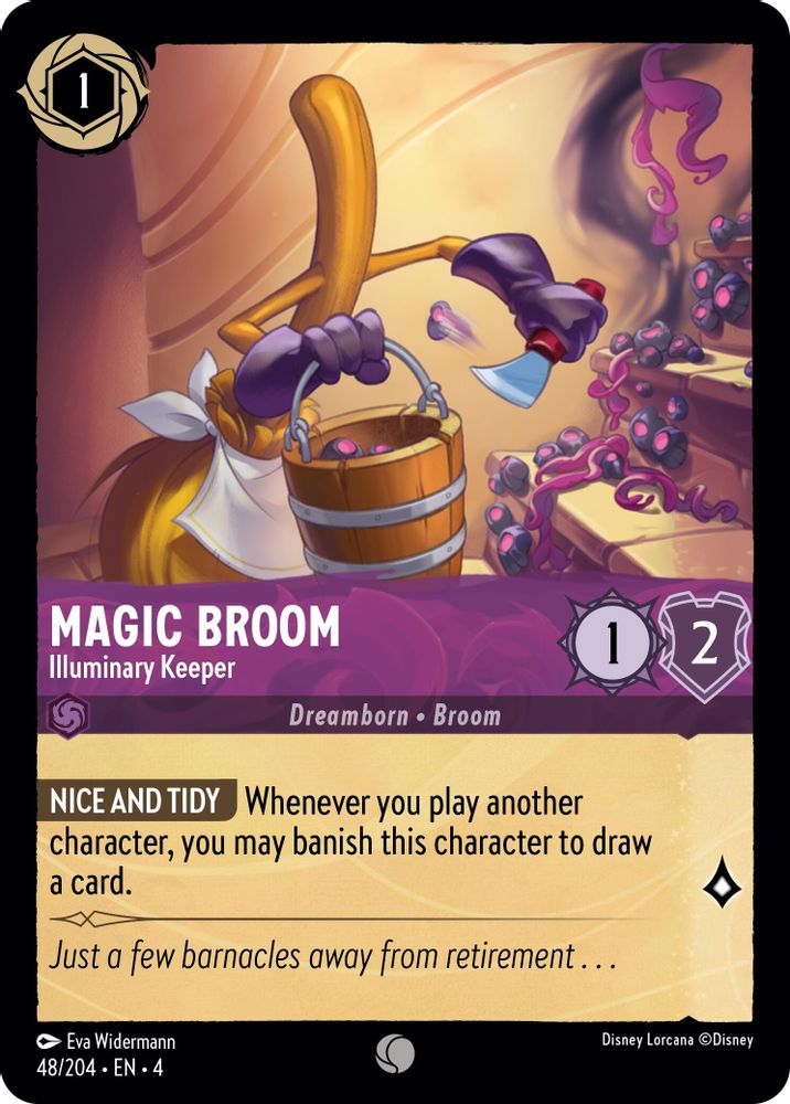 Magic Broom - Illuminary Keeper 48/204 Common Ursula's Return Lorcana Near Mint