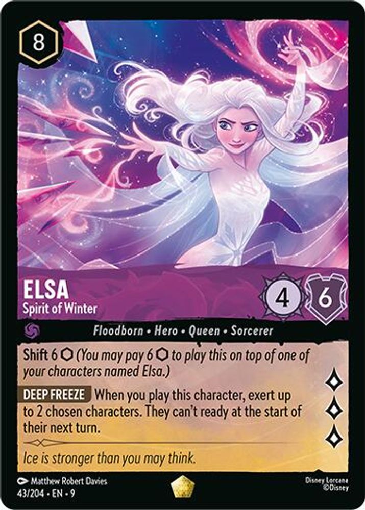 Elsa - Spirit of Winter 43/204 Legendary Fabled Lorcana Near Mint