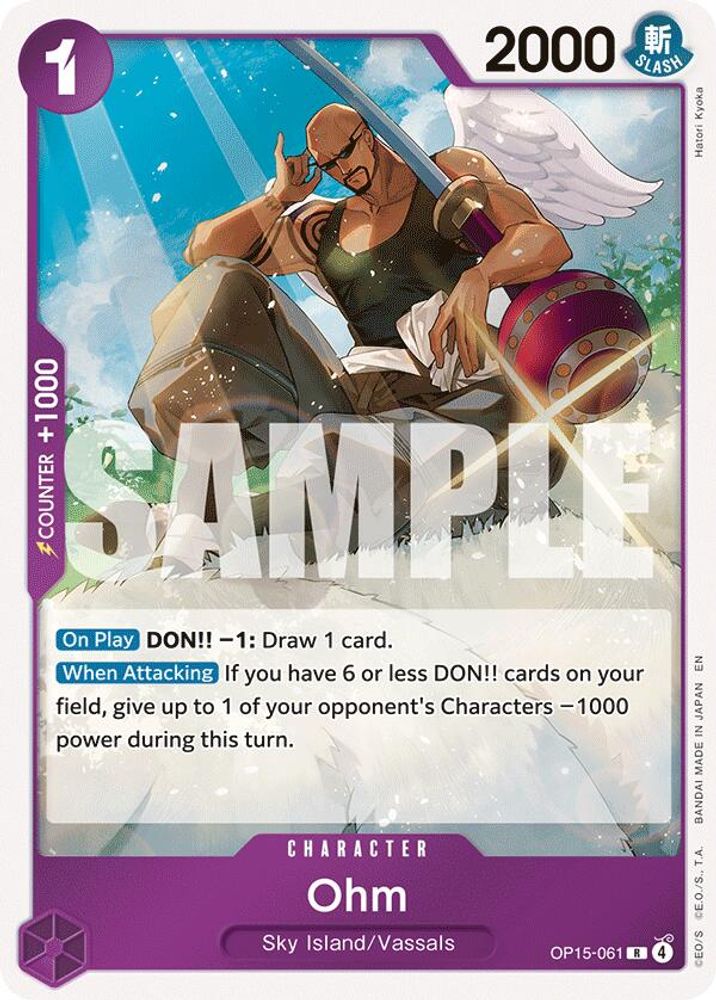 Ohm OP15-061 Rare Adventure on Kami's Island One Piece Foil Near Mint
