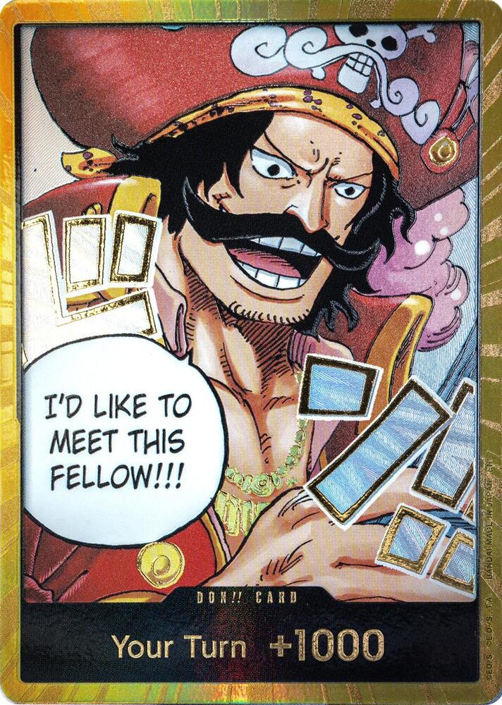 DON!! Card (Gol.D.Roger) (Gold) DON!! Carrying On His Will One Piece Foil NM