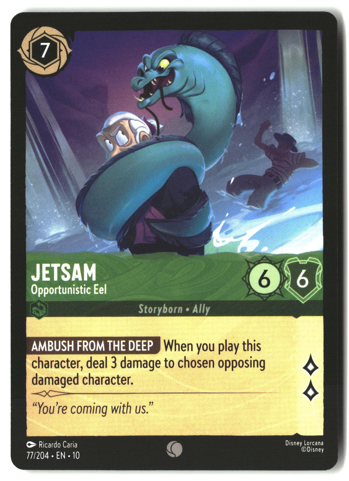 Jetsam - Opportunistic Eel 77/204 Common Whispers in the Well Lorcana LP