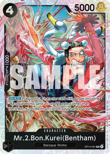 Mr.2.Bon.Kurei (Bentham) OP14-091 The Azure Sea's Seven One Piece Foil NM
