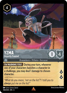 Yzma - Unjustly Treated 184/204 Rare Shimmering Skies Lorcana Near Mint