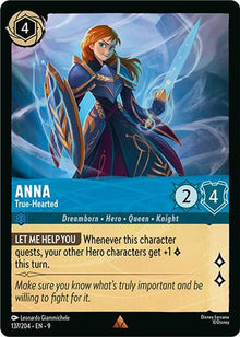 Anna - True-Hearted 137/204 Rare Fabled Lorcana Near Mint