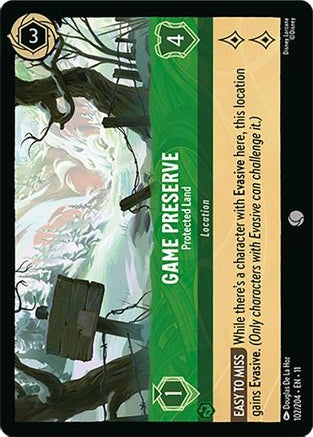 Game Preserve - Protected Land 102/204 Common Winterspell Lorcana Near Mint