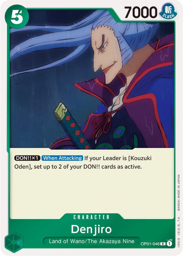 Denjiro OP01-046 Rare Romance Dawn One Piece Foil Near Mint