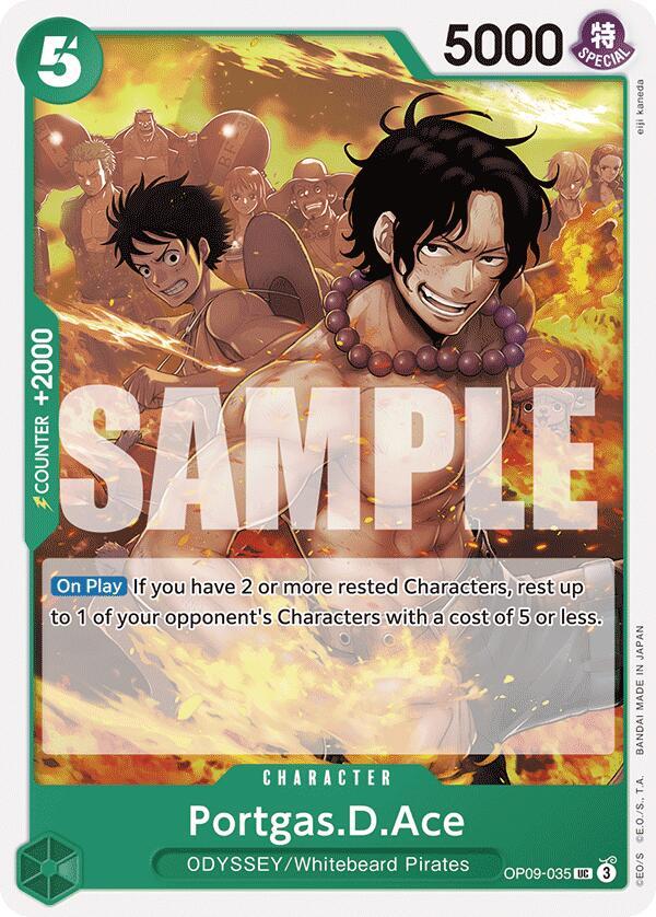 Portgas.D.Ace OP09-035 Uncommon Emperors in the New World One Piece Near Mint