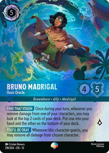 Bruno Madrigal - Oasis Oracle (Epic) 218/204 Epic Wilds Unknown Lorcana Holo NM