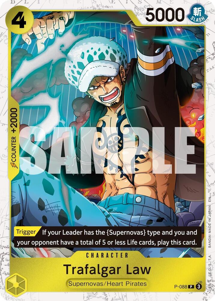 Trafalgar Law (Pirate Foil) P-088 Premium Booster -The Best- Vol. 2 One Piece NM