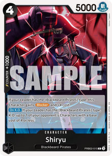 Shiryu PRB02-015 Rare Premium Booster -The Best- Vol. 2 One Piece Foil Near Mint