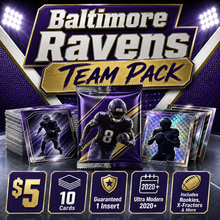 Baltimore Ravens Ultra Modern Football Team Pack - 10 Cards + Guaranteed Insert