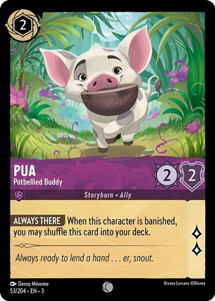 Pua - Potbellied Buddy 53/204 Common Into the Inklands Lorcana Near Mint