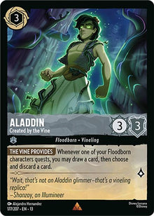 Aladdin - Created by the Vine 177/204 Rare Attack of the Vine! Lorcana Near Mint