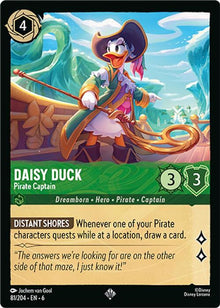Daisy Duck - Pirate Captain 81/204 Super Rare Azurite Sea Lorcana Near Mint